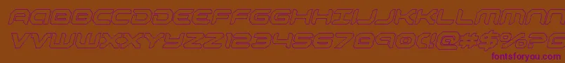 robotauroutital Font – Purple Fonts on Brown Background