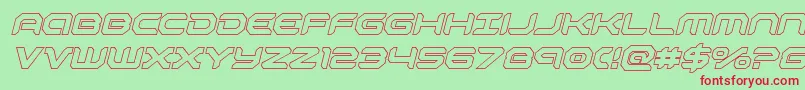 robotauroutital Font – Red Fonts on Green Background