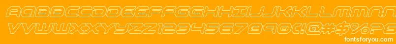 robotauroutital Font – White Fonts on Orange Background