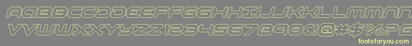 robotauroutital Font – Yellow Fonts on Gray Background