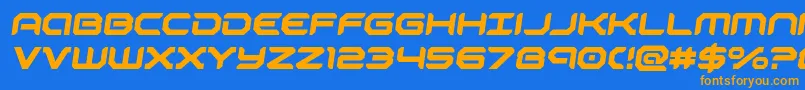 More about robotaursemital Font robotaursemital Font – Orange Fonts on Blue Background
