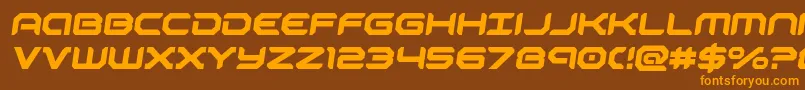 robotaursemital Font – Orange Fonts on Brown Background