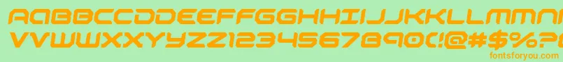 robotaursemital Font – Orange Fonts on Green Background