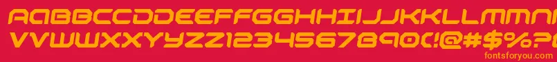 robotaursemital Font – Orange Fonts on Red Background