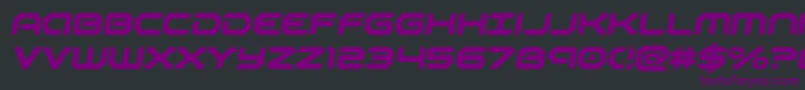 robotaursemital-fontti – violetit fontit mustalla taustalla