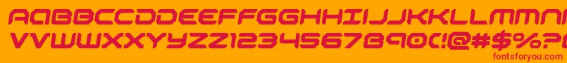 robotaursemital Font – Red Fonts on Orange Background