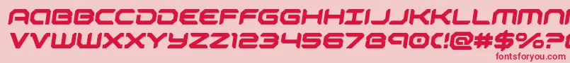 フォントrobotaursemital – ピンクの背景に赤い文字