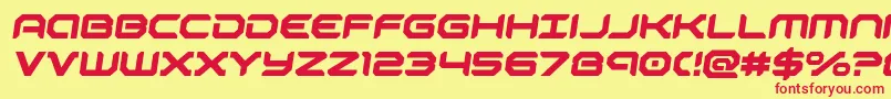 robotaursemital Font – Red Fonts on Yellow Background