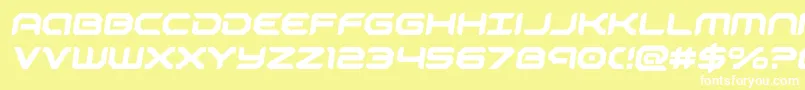 robotaursemital Font – White Fonts on Yellow Background
