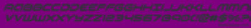 Czcionka robotaursuperital – czarne czcionki na fioletowym tle
