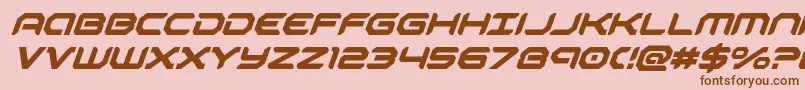 robotaursuperital-fontti – ruskeat fontit vaaleanpunaisella taustalla