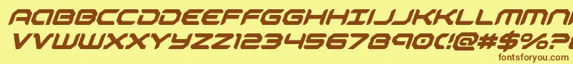 Шрифт robotaursuperital – коричневые шрифты на жёлтом фоне