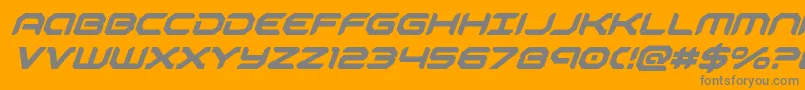 robotaursuperital-Schriftart – Graue Schriften auf orangefarbenem Hintergrund
