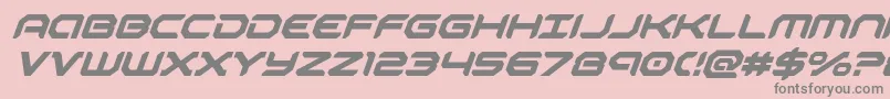robotaursuperital-Schriftart – Graue Schriften auf rosa Hintergrund