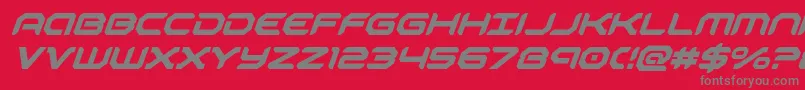 robotaursuperital Font – Gray Fonts on Red Background