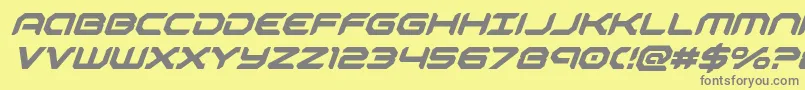 robotaursuperital Font – Gray Fonts on Yellow Background