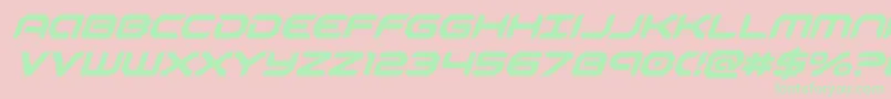 robotaursuperital-Schriftart – Grüne Schriften auf rosa Hintergrund