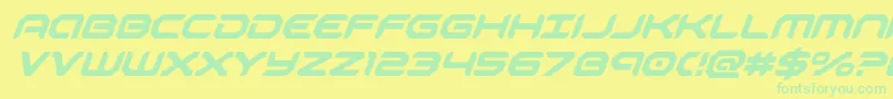 robotaursuperital Font – Green Fonts on Yellow Background