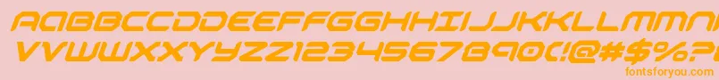 Czcionka robotaursuperital – pomarańczowe czcionki na różowym tle