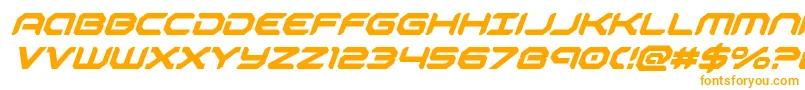 Czcionka robotaursuperital – pomarańczowe czcionki