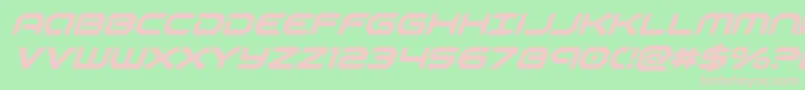 robotaursuperital Font – Pink Fonts on Green Background