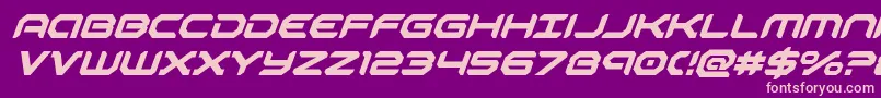 robotaursuperital Font – Pink Fonts on Purple Background