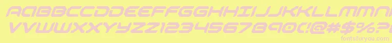 robotaursuperital Font – Pink Fonts on Yellow Background