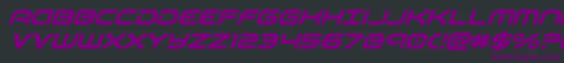 robotaursuperital Font – Purple Fonts on Black Background