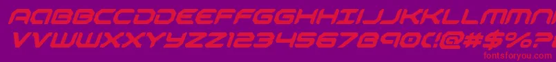 robotaursuperital Font – Red Fonts on Purple Background