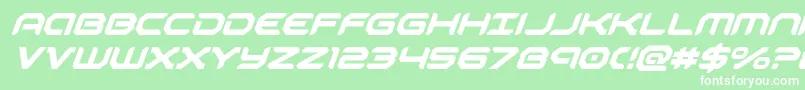 robotaursuperital Font – White Fonts on Green Background