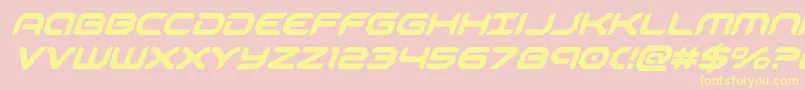 robotaursuperital Font – Yellow Fonts on Pink Background