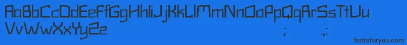 Tetra Font – Black Fonts on Blue Background