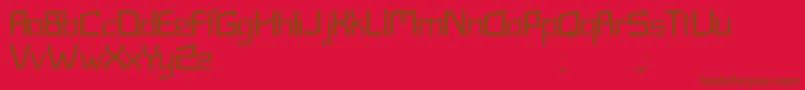 Fonte Tetra – fontes marrons em um fundo vermelho