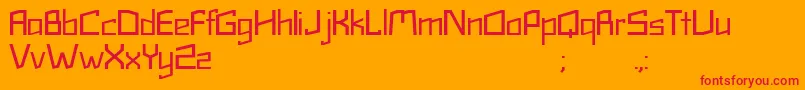 Tetra Font – Red Fonts on Orange Background
