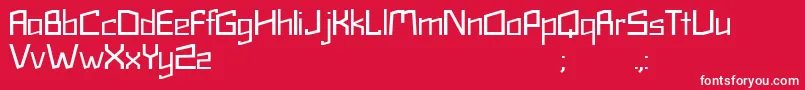 Tetra Font – White Fonts on Red Background