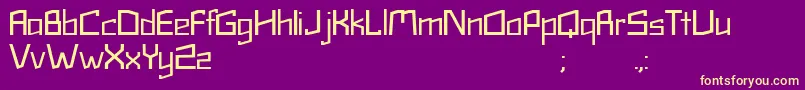 Tetra Font – Yellow Fonts on Purple Background