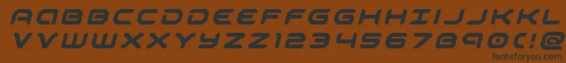 robotaurtitleital Font – Black Fonts on Brown Background