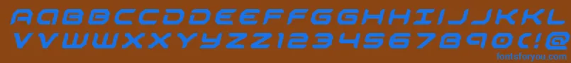 robotaurtitleital Font – Blue Fonts on Brown Background