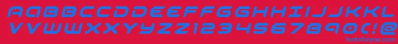 robotaurtitleital Font – Blue Fonts on Red Background