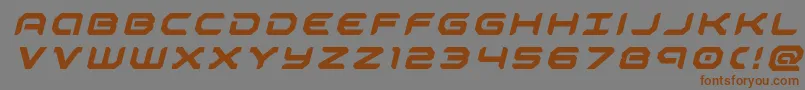 robotaurtitleital Font – Brown Fonts on Gray Background