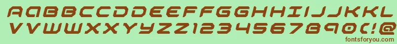 Шрифт robotaurtitleital – коричневые шрифты на зелёном фоне