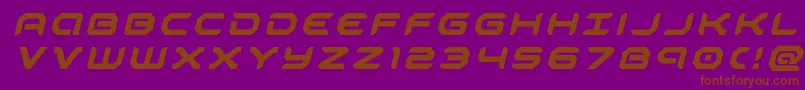 フォントrobotaurtitleital – 紫色の背景に茶色のフォント