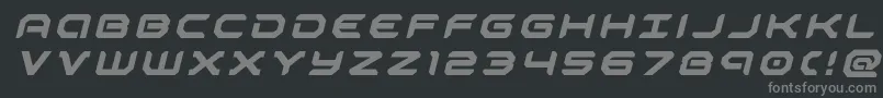 robotaurtitleital-fontti – harmaat kirjasimet mustalla taustalla