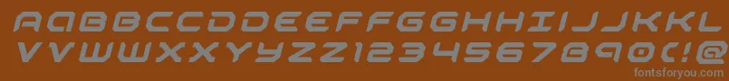 robotaurtitleital Font – Gray Fonts on Brown Background