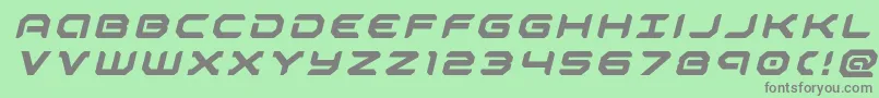 robotaurtitleital Font – Gray Fonts on Green Background