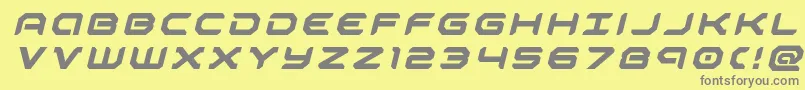 robotaurtitleital Font – Gray Fonts on Yellow Background