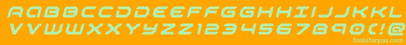 robotaurtitleital Font – Green Fonts on Orange Background