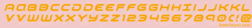 robotaurtitleital Font – Orange Fonts on Pink Background