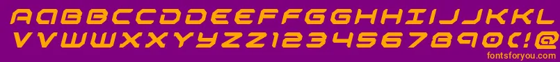 robotaurtitleital Font – Orange Fonts on Purple Background