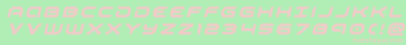 robotaurtitleital-fontti – vaaleanpunaiset fontit vihreällä taustalla